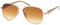 styleBREAKER Damen Sonnenbrille in Pilotenform mit getönten Verlaufsgläsern | Metallrahmen mit Strassstein und lackierten Bügeln | UV400 Schutz, Gestell Gold-Braun/Glas Braun verlaufend