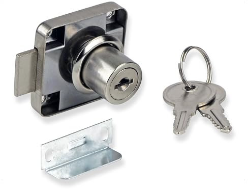 5 X Mprofi MT® Cerraduras para Muebles-Cerradura de Armario-Cerradura para Muebles-Cerradura Atornillable-Cerradura para Armarios con llave-Cerradura de Cerrojo-Cerradura para Cajones