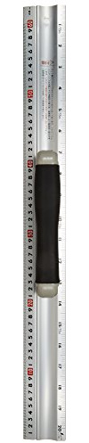 Shinwa Sokutei 65098 Aluminum Cutter Ruler with Stainless Steel Cutter, 23.6 in (600 mm) Combination Scale w/Left Base Handle