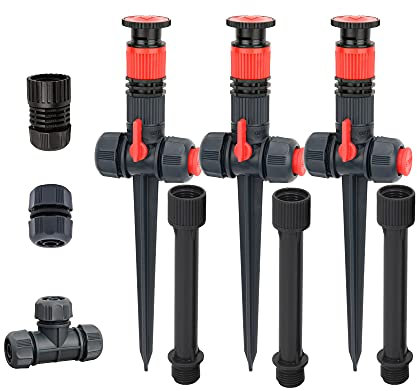Eden 96093 Multi-Adjustable Flex Design Garden Sprinkler with Extension Set, Great for DIY Gardening Product