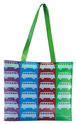 BRISA VW Collection - Volkswagen Borsa da shopping da 16 litri in PVC con design VW T1 Bus (Multicolore)