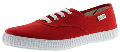 victoria Sneaker Unisex 1915 Tela & Lacci Bianchi 106613 per Bambini Rojo 31