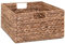 VIVANNO Flechtkorb Regalkorb Schrankkorb Wasserhyazinthe natur Lanta - 19 x 41 x 34 cm