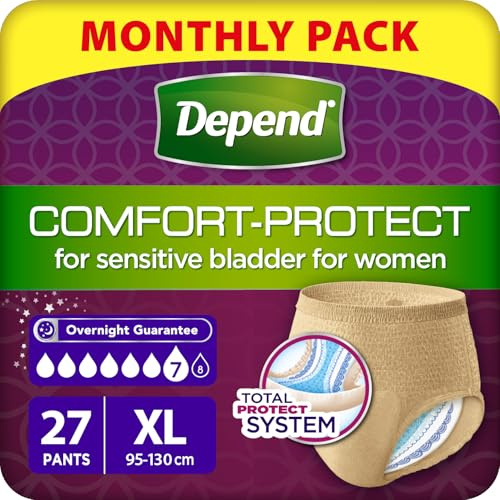 Depend Comfort Protect Incontinence Pants for Women, Extra-Large - 27 Pants