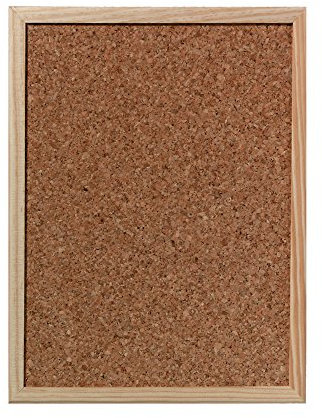 Herlitz 1600006 Kork Pinnwand mit Holzrahmen, Braun, 40 cm x 30 cm