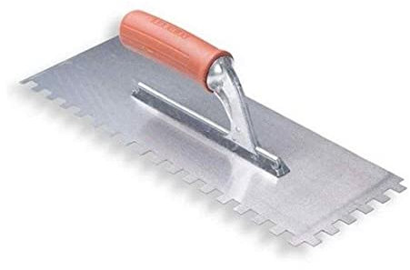 Raimondi – Cazzuola dentata 10 x 10 mm manico gomma 28 x 12 cm