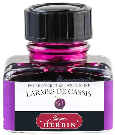 Jacques Herbin 13078T - One 30 ml Bottle of Ink for Fountain pens and Rollerball pens, Larmes de Cassis - Painting - Drawing - Calligraphy - Creative Tools