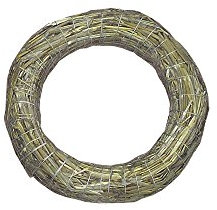 Rayher 8907231 Strohkranz, Naturmaterial, 30 cm ø, Naturkranz, Kranzrohling, Unterring zum Bestecken, Umwickeln und Bekleben