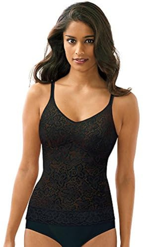 Bali Camiseta Moldeadora Transparente para Mujer, Negro, L