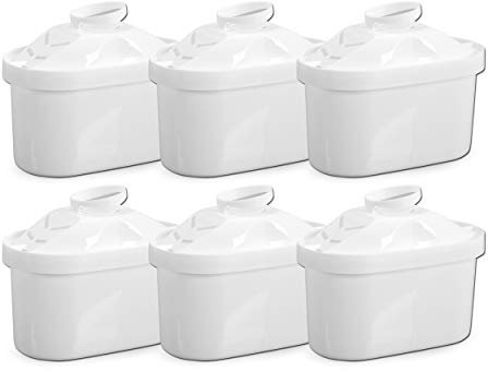 Finest-Filters Water Jug Filter Cartridges Compatible with Brita Maxtra Filter Jugs (6)