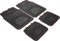 Start - Tapis Universels Voitures, Caoutchouc Antidérapant, Découpables, Lavables, 2 Tapis Avant + 2 Arrière, Noir, Matériau Caoutchouc