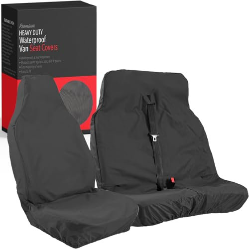 XtremeAuto® Universal Black Extra Heavy Duty Van Seat Covers Set