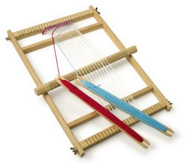 Large Traditional Wooden Deluxe Weaving Loom With Accessories Childrens Craft Toy
