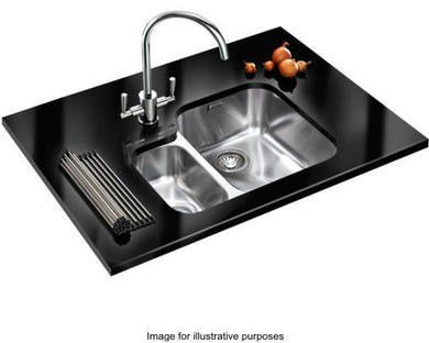1.5 Bowl Undermount Chrome Stainless Steel Kitchen Sink with Left Hand Drainer - Franke Ariane