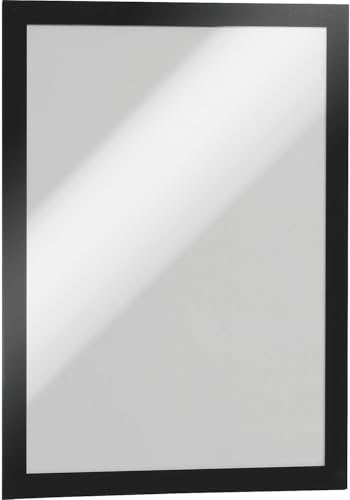 Durable 488201 Marco informativo Duraframe (A4, autoadhesivo con cierre magnético) 10 unidades, negro