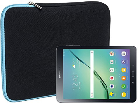 Slabo Surfplatt-fodral skyddsfodral för Samsung Galaxy Tab S2 (9,7 tum) fodral skal phablet av neopren – TÜRKIS/SVART