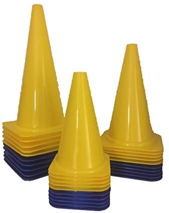 LA-24 Markierkegel (blau, gelb) 10 x 38 cm