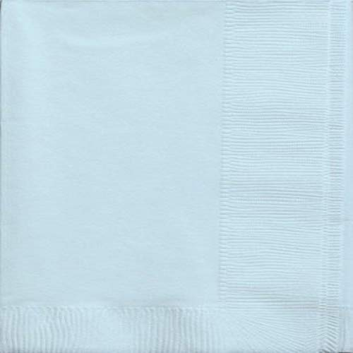 Creative Converting Touch of Color 2-Ply 50 Count Paper Dinner Napkins, Pastel Blue