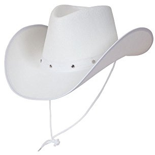 Wicked Costumes White Cowboy Hat for Women – Western Cowgirl Fancy Dress Hat for Hen Parties, Festivals & Country Music Events