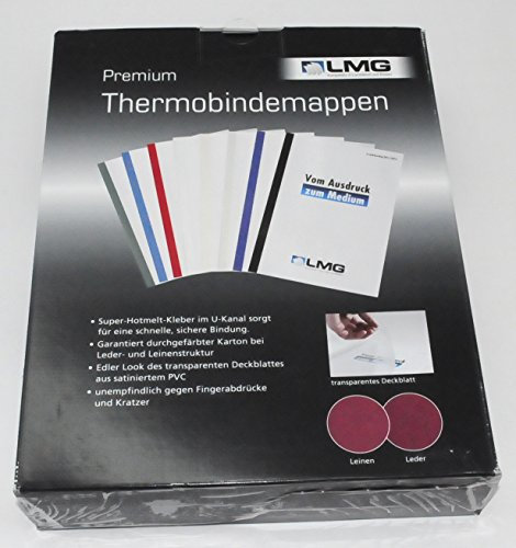 LMG LMG-BMDLEM-GR-R2 termobindningsmatta linnestruktur material framsida, häfthål 2 mm, 50 stycken