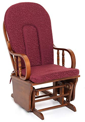 My_living Douglas Dondolo, Legno, Bordeaux, Singolo, 68x50x107 cm