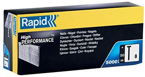 Rapid 40100537 - Clavos de acero galvanizados N ° 8 , longitud del alambre: 50 mm, 5000 piezas