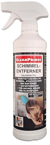 CleanPrince 0,5 Liter Schimmelentferner chlorhaltig | Stockflecken Schimmel Reiniger