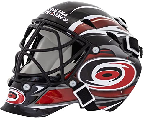 Franklin Sports Eishockey-Sammelartikel Torwart-Helm mini, Design: Logo Einer NHL-Mannschaft, 7784F29, Carolina Hurricanes