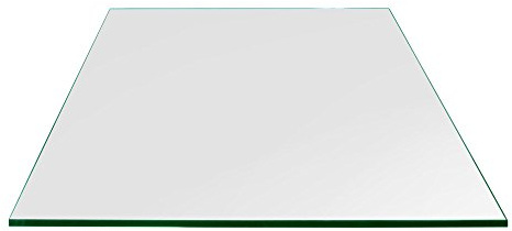 Dulles Glass 18 inch Square Glass Table Top - Tempered - 1/4 Thick Glass Surface, Safe Flat Polished, Eased Corners, Multipurpose for Dining Table, Patio, Coffee and End Table