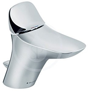 Kludi Waschtisch-Einhebelmischer Amba mit Garnitur, S-Pointer-Str geschlossenem Hebel, verchromt, 530290575