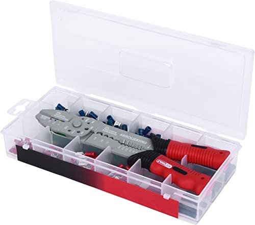 KS TOOLS 115.1230 Coffret de pinces à sertir standard pour cosses pré-isolées - 271 pcs Multicolore Taille Unique