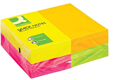 Q-Connect Quick Notes 76 x 127mm Neon (Pack of 12) KF01350