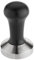 Motta 8100/B Tamper aus Edelstahl, planar mit schwarzem Echtholzgriff, 58 mm