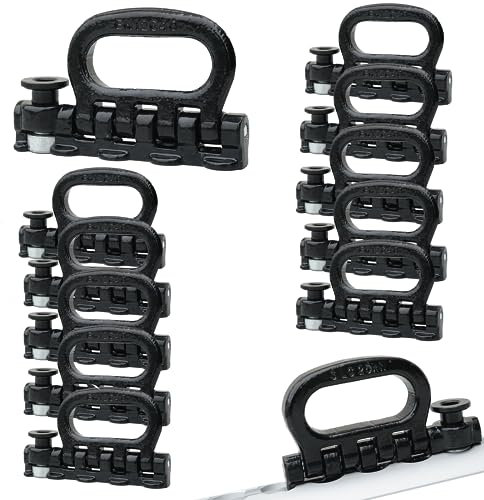 NTG 10 Stück Vierfach Fitting für Airlineschiene 4000 daN, klappbar Endbeschlag Endfitting Zurrschiene -HOCH BELASTBAR-