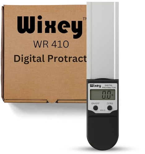 Wixey 8'' Digital Protractor – Durable Angle Measuring Tool w/Magnetic Edges for Table Saws – Accurate, Precise Digital Angle Finder for Woodworking & Construction