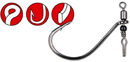 Gamakatsu Hook Swivel Shot - 3 Dropshot Angelhaken, Größe:2/0
