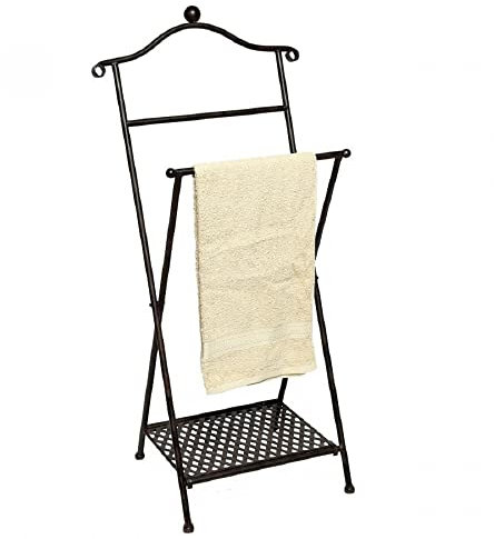 Handtuchhalter klappbar, Shabby, Nostalgie Handtuchständer Eisen Braun