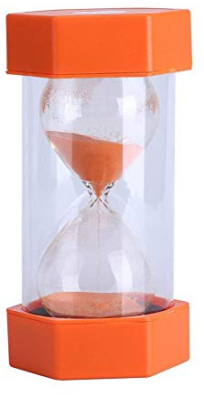 Timglas sandtimer sandglas sand klocka timers för barn, dekorativ timglas för hemmakontor 30 minuter (orange)