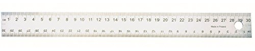 Wedo 525130 linjal (av stål, med kork, 30 cm) silver