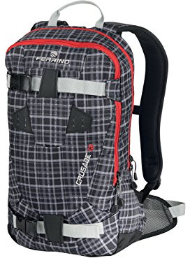 Ferrino Crusade, Zaino da Hiking con Porta Snowboard, Sci o Ciaspole Unisex Nero, 12 Litri