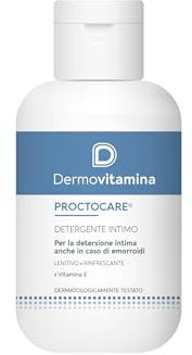 Dermovitamina Proctocare Detergente Intimo - Igiene Intima anche in caso di Emorroidi - Sapone Intimo Lenitivo e Rinfrescante - Con Vitamina E e Proteine d'Avena - Deterge con Delicatezza - 150ml