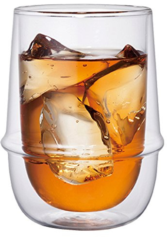 Kronos Double Iced Glass Tea Cup by Kinto