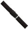 Uhrenarmband Unisex 20mm, Ersatzband Venice, Kalbsleder Rauleder Schwarz matt, 244720s