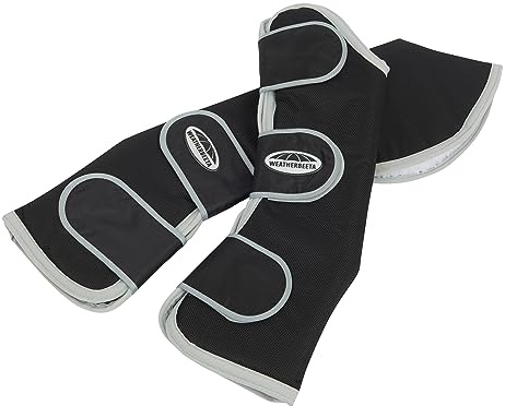 Weatherbeeta - Couverture pour cheval en polaire (encolure standard), noir/argenté., Poney