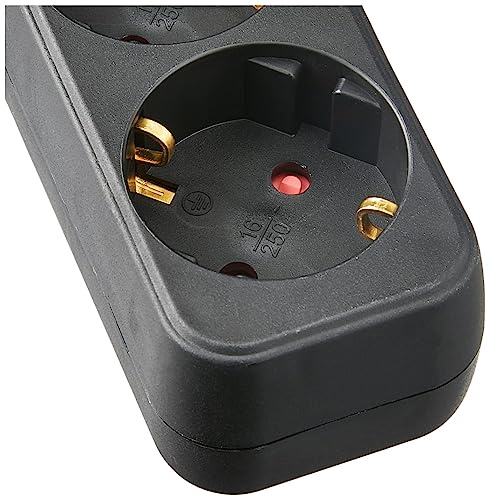 Meister Steckdosenleiste 3-fach - 3 m Kabel - schwarz - Kunststoffleitung - IP20 Innenbereich / Steckerleiste / Mehrfachsteckdose / Tischsteckdose / Tido 3-fach / 7430030