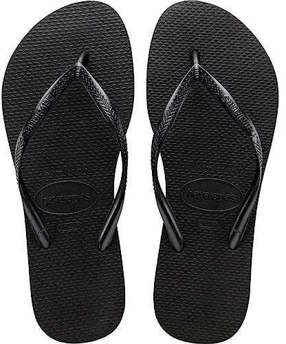 Havaianas - Slim, Stylish, Durable and Versatile Flip-Flops, with Textured Sole for Grip and Support, Women Black