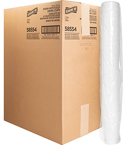 Genuine Joe Hot/Cold 16oz Foam Cups (Pack of 500)