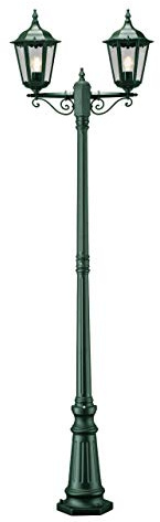 Konstsmide Firenze 7234–600 ställlampa/B: 25 cm T: 63 cm H: 220 cm/2 x 100 W/IP43/lackerad aluminium/grön