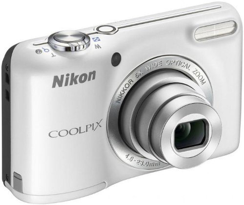 Nikon Coolpix L27 - Cámara compacta de 16.4 MP (Pantalla de 2.7, Zoom óptico 5X), Blanco - Incluye Tarjeta de Memoria de 4GB y Funda [Importado]