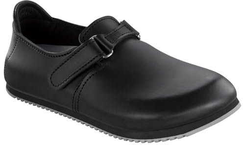Birkenstock Clog Linz Superlauf, Naturleder, schwarz, normal, Größe 38 583184-38 (Damen-Clog Pantoffel Pantolette Latsche Halbschuh Clogs Clogen Treter Arbeitsschuh)